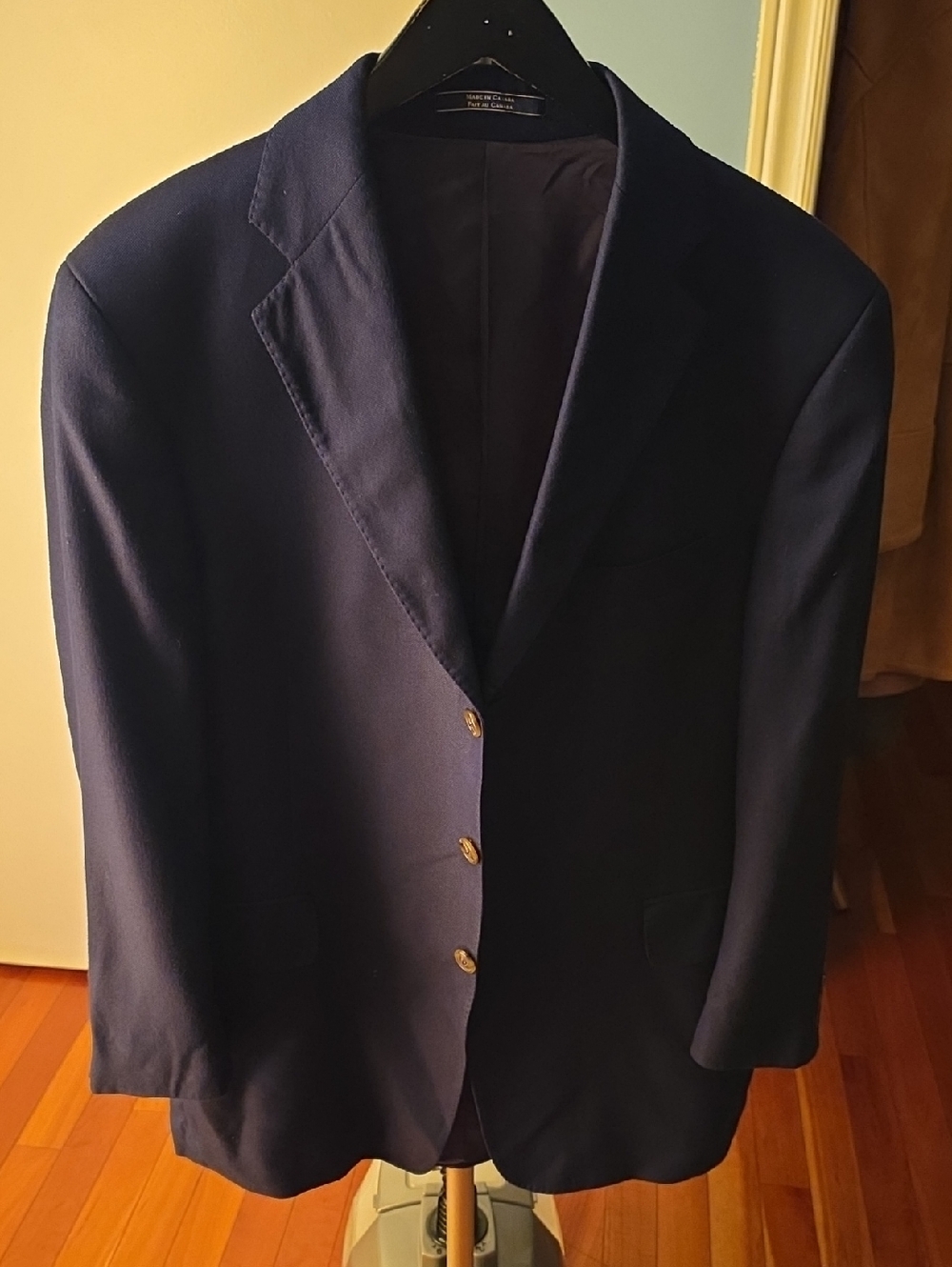 Men's Arnold Brant Navy Sport Coat Blazer - Classic Tailored Styling